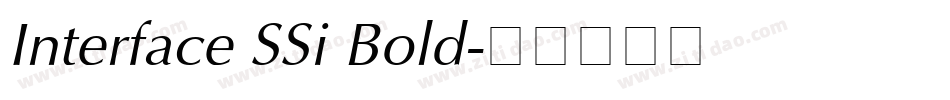 Interface SSi Bold字体转换